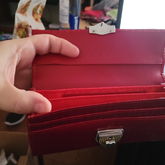 Red Faux Gator Wallet - Picture 2 of 3